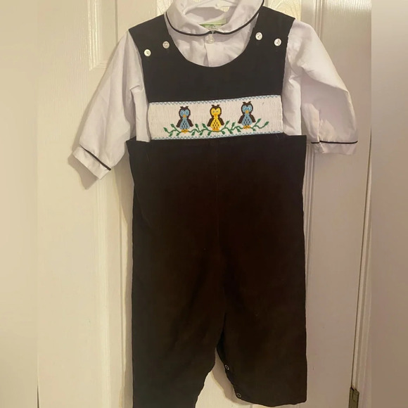 Be Mine Smocked Owl Outfit - Picture 1 of 10